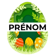 Oeuf de Pâques Motif-6, un design joyeux et coloré pour accessoires de bébé sur bebe-prenom.com.