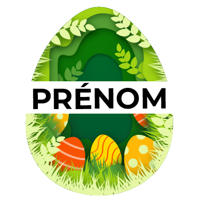 Oeuf de Pâques Motif-6, un design joyeux et coloré pour accessoires de bébé sur bebe-prenom.com.