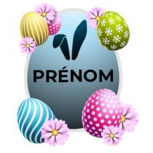 Oeuf de Pâques Motif-7, un accessoire coloré et joyeux pour les moments magiques de votre bébé. Disponible sur bebe-prenom.com.