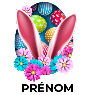Oeuf de Pâques Motif-12, un accessoire coloré et festif pour égayer le quotidien de votre bébé. Disponibles sur bebe-prenom.com.