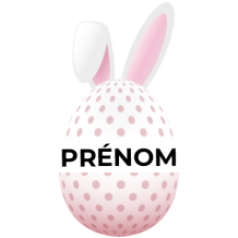 Oeuf de Pâques Motif-15, un accessoire adorable pour célébrer les moments doux de votre bébé. Disponible sur bebe-prenom.com.