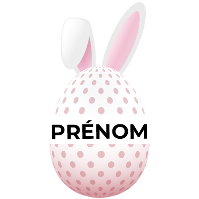 Oeuf de Pâques Motif-15, un accessoire adorable pour célébrer les moments doux de votre bébé. Disponible sur bebe-prenom.com.