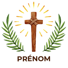 Croix christ en bois, idéale pour la décoration de chambre de bébé. Découvrez plus sur bebe-prenom.com.