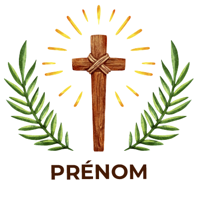 Croix christ en bois, idéale pour la décoration de chambre de bébé. Découvrez plus sur bebe-prenom.com.