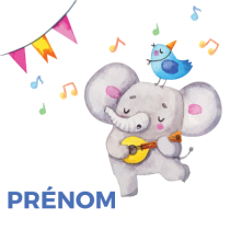 Éléphant Party, compagnon musical idéal pour votre bébé, parfait pour une touche festive dans la chambre.