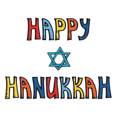 Bavoir \"Happy Hanukkah\", idéal pour célébrer la fête avec style pour votre petit. Disponible sur bebe-prenom.com.