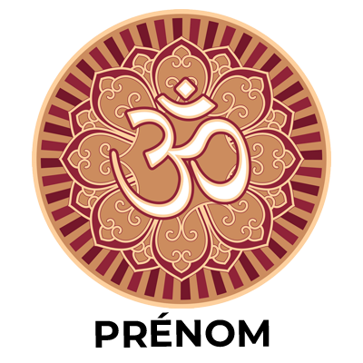 Motif-1 de la tétine Om aum sanskrit, pour un style apaisant et unique pour votre bébé. Disponible sur bebe-prenom.com.