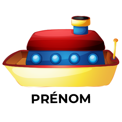 Jouet Bateau Motif-1 coloré et amusant pour éveiller l\'imagination de votre bébé. Disponible sur bebe-prenom.com.