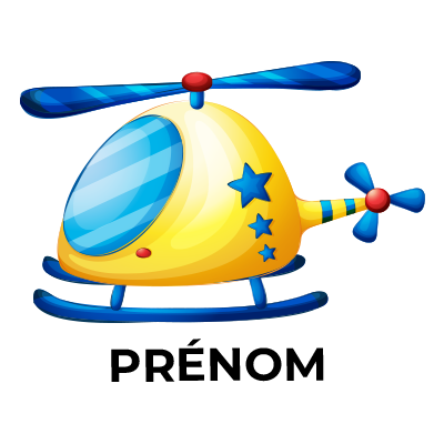 Jouet Hélicoptère Motif-1, coloré et ludique, parfait pour éveiller les sens de votre bébé sur bebe-prenom.com.