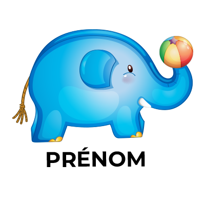 Jouet éléphant coloré et amusant pour éveiller votre bébé. Idéal pour des heures de jeux ! Disponible sur bebe-prenom.com.