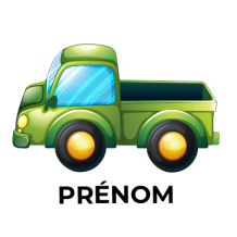 Jouet camionette verte, idéal pour les petites mains curieuses. Amusez votre bébé avec ce jouet coloré et ludique.