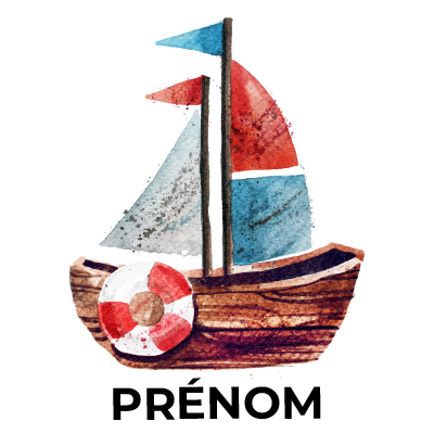 Peinture bateau colorée, parfaite pour décorer la chambre de bébé. Idéale pour créer une ambiance douce et marine.