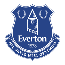 Logo Everton Football Club pour bébé, idéal pour accessoires comme tétines, bodys et bavoirs. Disponible sur bebe-prenom.com.