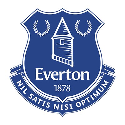 Logo Everton Football Club pour bébé, idéal pour accessoires comme tétines, bodys et bavoirs. Disponible sur bebe-prenom.com.