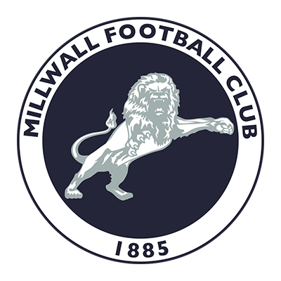 Logo du Millwall Football Club, idéal pour les articles de bébé tels que bodys, bavoirs ou tétines. Découvrez sur bebe-prenom.co