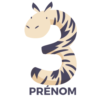 Décorez la fête avec ce design anniversaire \"Trois ans\" en style mignon, parfait pour les articles de bébé.