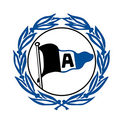 Logo du DSC Arminia Bielefeld, idéal pour personnaliser les accessoires de votre bébé sur bebe-prenom.com.