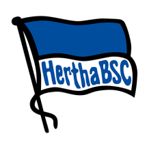 Drapeau Hertha Berliner Sport-Club, parfait pour les accessoires de bébé comme tétines et bodys sur bebe-prenom.com.