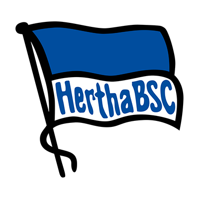 Drapeau Hertha Berliner Sport-Club, parfait pour les accessoires de bébé comme tétines et bodys sur bebe-prenom.com.