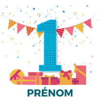 Un an anniversaire style 6, parfait pour célébrer le premier anniversaire de votre bébé avec nos articles adorables sur bebe-pre