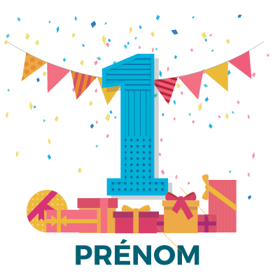 Un an anniversaire style 6, parfait pour célébrer le premier anniversaire de votre bébé avec nos articles adorables sur bebe-pre