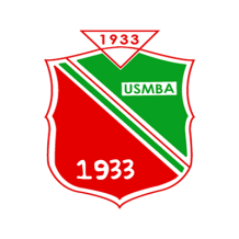 Logo de l\'Union sportive madinet Bel Abbès, parfait pour personnaliser les articles pour bébé sur bebe-prenom.com.