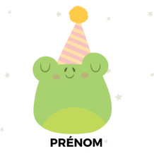 Grenouille anniversaire, un accessoire ludique et festif pour célébrer les petits moments de bébé sur bebe-prenom.com.