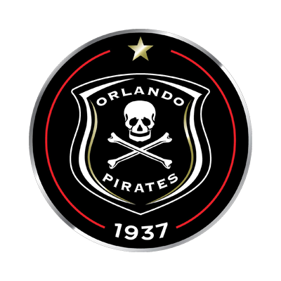 Logo du Orlando Pirates Football Club, parfait pour les accessoires de bébé. Découvrez notre collection sur bebe-prenom.com.