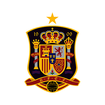 Logo de l\'équipe nationale de football d\'Espagne pour articles de bébé comme bodys et bavoirs. Découvrez sur bebe-prenom.com.