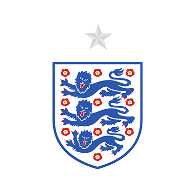 Logo de l\'équipe nationale de football d\'Angleterre, parfait pour les articles pour bébé sur bebe-prenom.com.