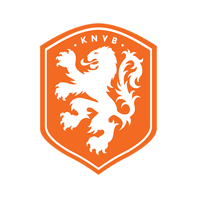 Logo de l\'équipe nationale de football des Pays-Bas, parfait pour les accessoires de bébé chez bebe-prenom.com.