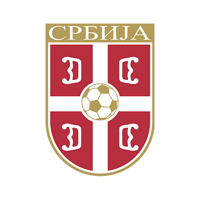 Logo de l\'équipe nationale de football de Serbie, idéal pour personnaliser les articles pour bébé sur bebe-prenom.com.