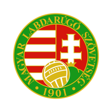 Logo de l\'équipe nationale de football de Hongrie, idéal pour les articles pour bébé. Disponible sur bebe-prenom.com.