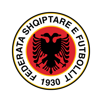 Logo de l\'équipe nationale de football d\'Albanie pour des articles pour bébé : bodys, bavoirs et plus sur bebe-prenom.com.