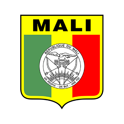 Logo de l\'équipe nationale de football du Mali, parfait pour les articles de bébé sur bebe-prenom.com.
