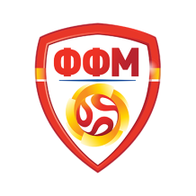 Logo de l\'équipe nationale de football de Macédoine du Nord pour articles de bébé sur bebe-prenom.com.