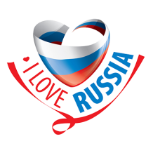 Logo \"I Love Russia\" pour vêtements et accessoires bébé, parfait pour afficher votre amour pour la culture russe.