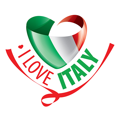 Logo \"I Love Italy\" pour vêtements et accessoires bébé, parfait pour les petits amoureux de l\'Italie. Disponible sur bebe-pre