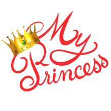 Logo \"My Princess\" pour des articles de bébé élégants et adorables sur bebe-prenom.com.